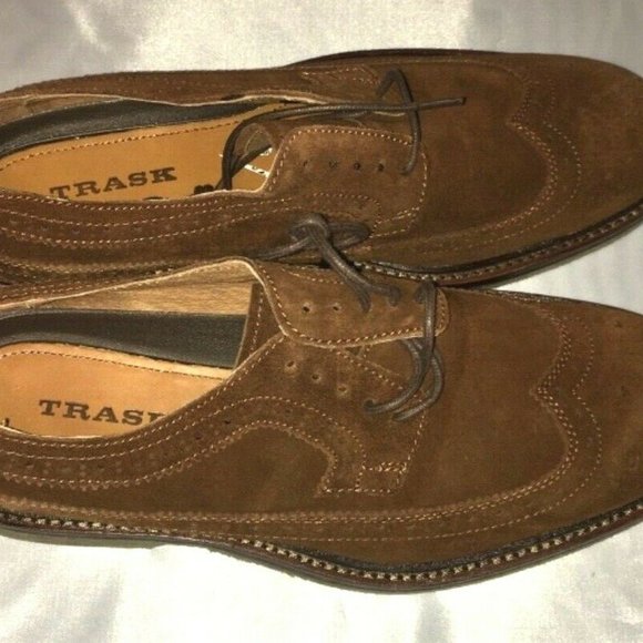Trask Mens ‘Corbin’ Wingtip Oxford Shoe Tan/Brown